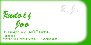 rudolf joo business card